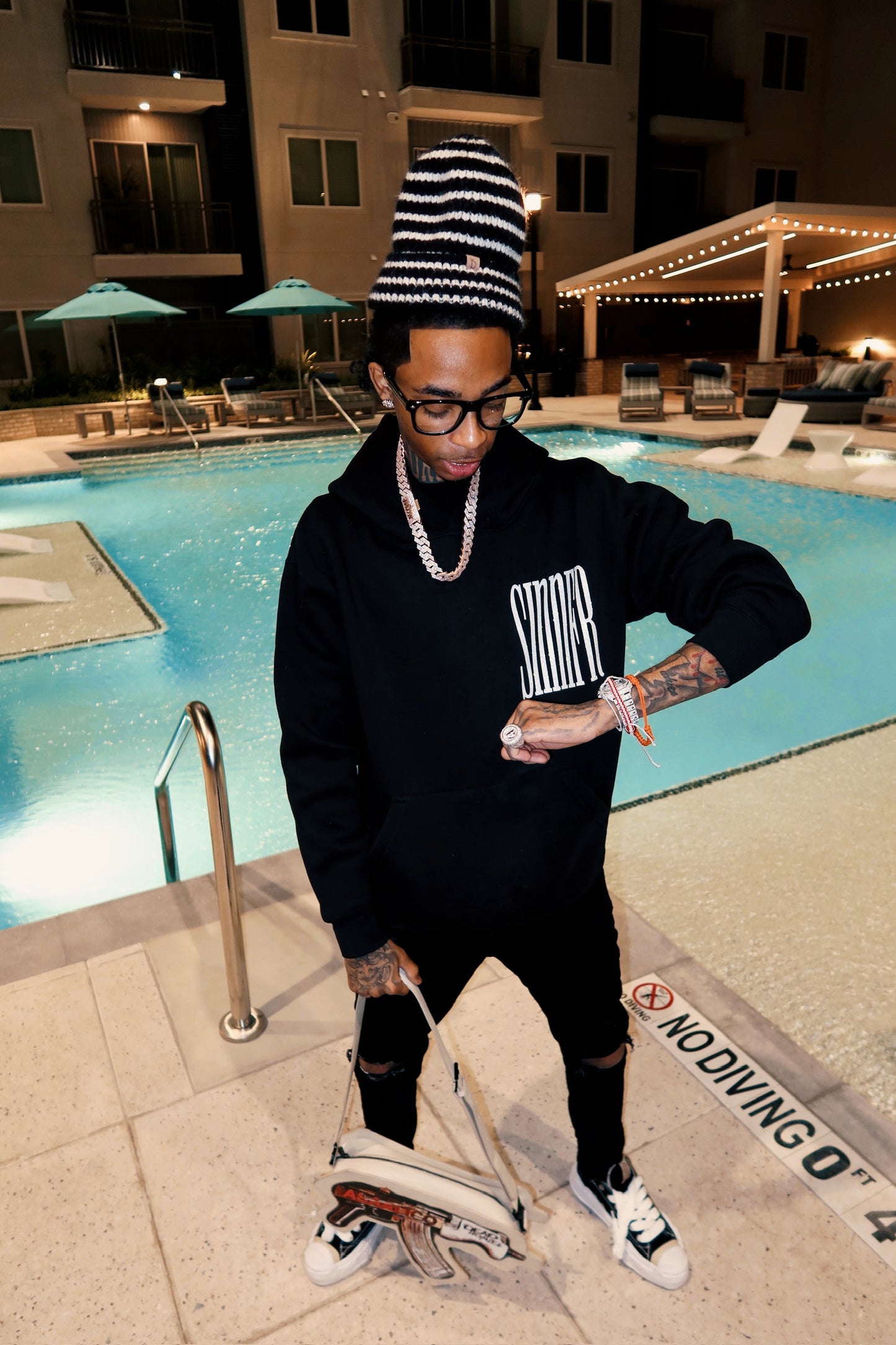 Black & White Sinner Hoodie